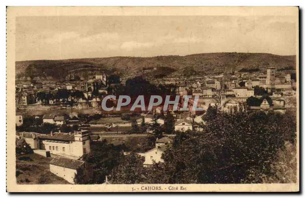 Cahors - Lado Leste — vista panorâmica — Edição « La Cigogne », Paris - Frente