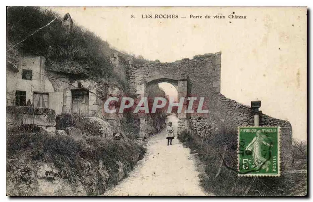 Les Roches — Porte du vieux Château — éditeur imprimeur non visible, n°8 - Vorderseite