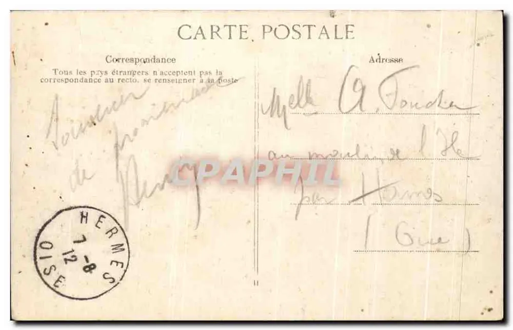 Les Roches — Porte du vieux Château — éditeur imprimeur non visible, n°8 - Rückseite