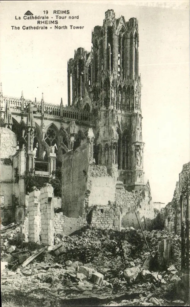 Reims — Die Kathedrale - Nordturm — Edition Reims Cathedral - Vorderseite