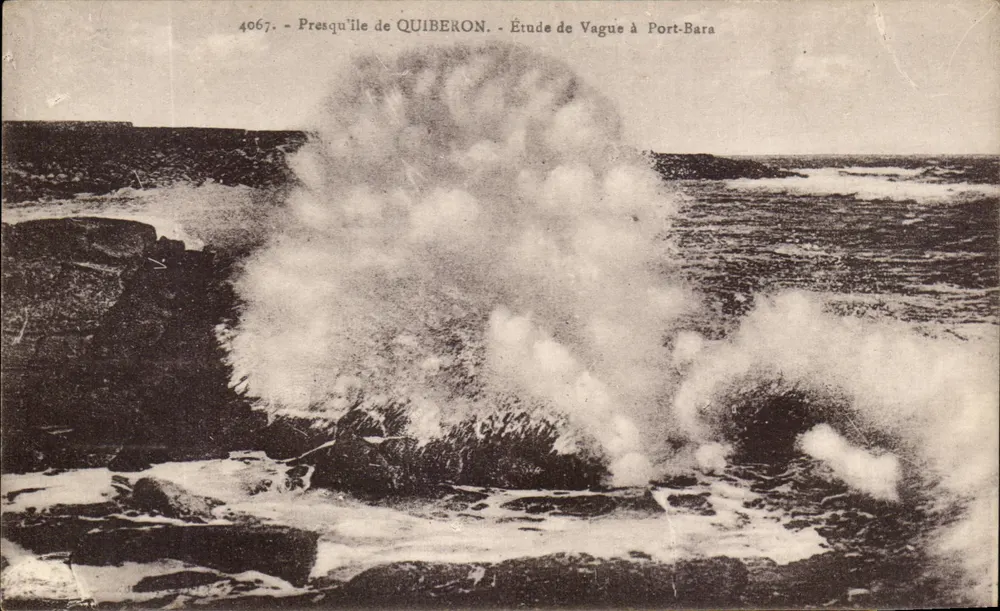 Presqu'île de Quiberon — Wellenstudie am Port-Bara — n° 4067 - Vorderseite