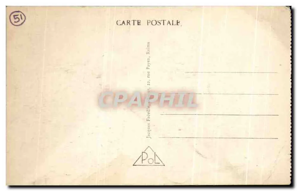 La Pompelle - Südseite - Eingang zu zerstörten Kasematten — Jacques Fréville, Reims - Rückseite