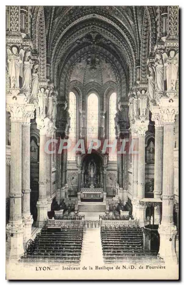 LYON — Interior da Basílica de N.-S. de Fourvière - Frente