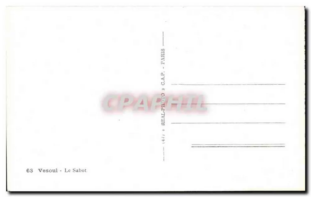 Cap — Vista panorâmica — Vesoul - Le Sabot, C.A.P. Paris - Verso