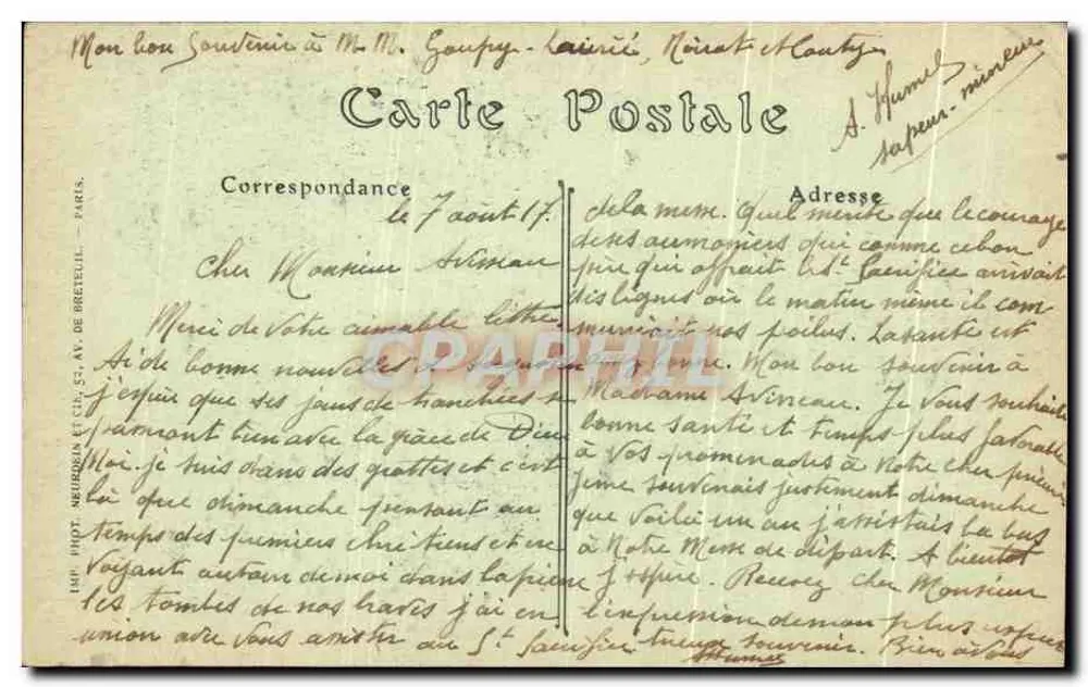 Soissons — A Igreja de São Vaast — B. Nougarède, Editor, Claye - Verso