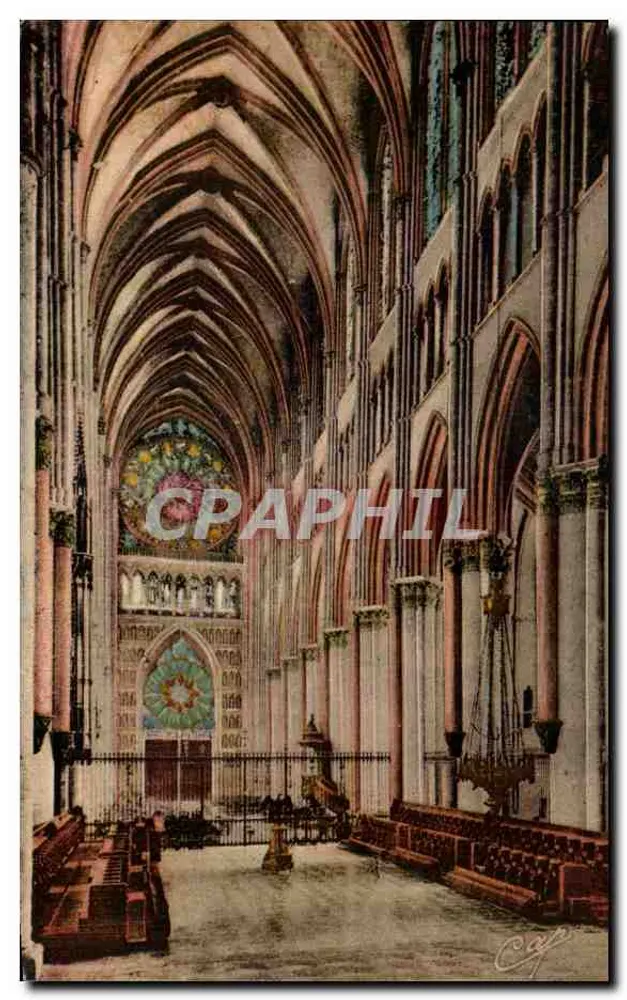 Kathedrale von Reims — Die Kirchenschiffansicht vom Chor — Schil Tichémeim-Paris - Vorderseite