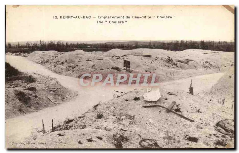 Berry-au-Bac — Lage des Ortsnamens 'Choléra' - Vorderseite