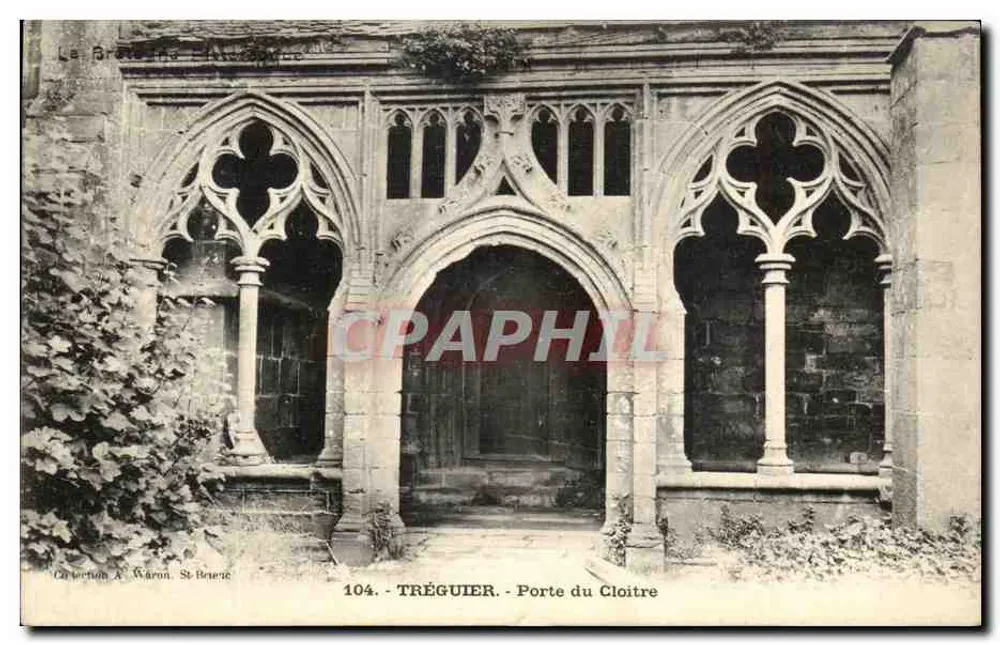 Tréguier - Drzwi Klasztoru — Zbiór A. Waron, St-Brieuc, nr 104 - Awers