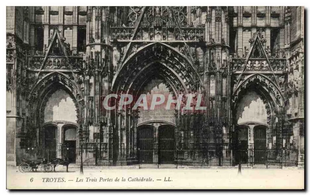 Troyes — Die drei Türen der Kathedrale — LL. n°6 - Vorderseite