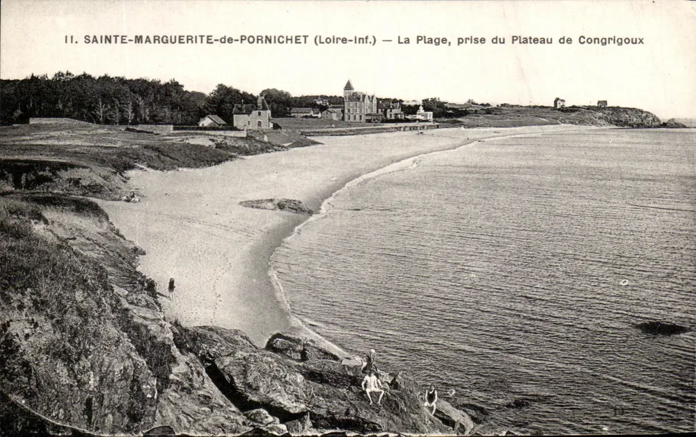 Sainte-Marguerite-de-Pornichet (Loire-Inf.) — Die Strand, Aufnahme vom Plateau de Congrigoux - Vorderseite