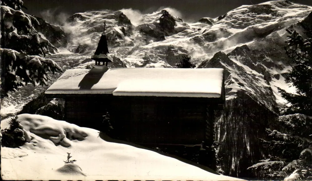 Chamonix-Mont-Blanc — Capela nevada — Éditeur G. Rognon, n° 2441 - Frente
