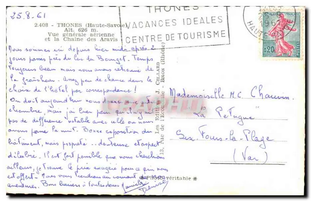 Allgemeine Luftaufnahme — Thônes (Haute-Savoie) — Tourismuszentrum - Rückseite