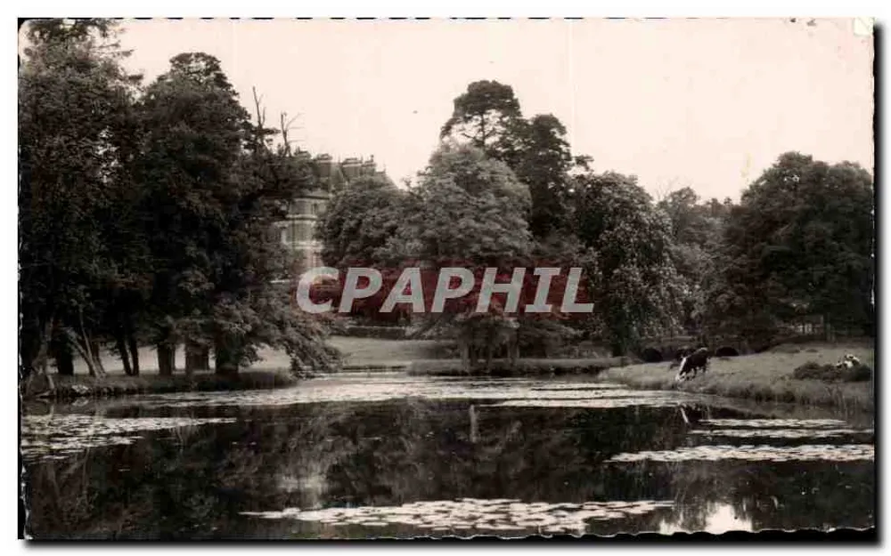Schloss Condé-sur-l'Escaut — Ansicht des Schlosses und des Parks — Reproduktion verboten — Verlag: Lith. P. Véritable - Vorderseite