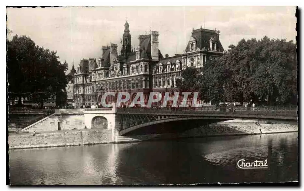 Paris — Das Rathaus und die Pont d'Arcole — Chantal - Vorderseite