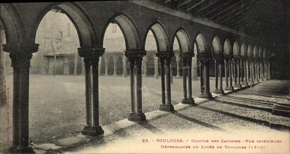 Toulouse - Cloister der Jacobiner - Innenansicht (1310) - Vorderseite
