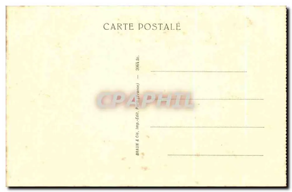 Cabeça de Rampin — Museu do Louvre — Editor BRAUN & Cie, Paris - Verso
