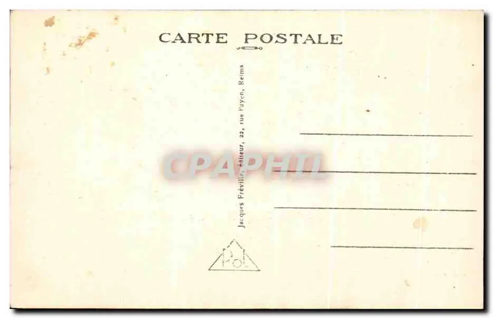 Entrada do Forte de La Pompelle — vista das arcos em ruínas — Jacques Fréville, editor, Reims - Verso