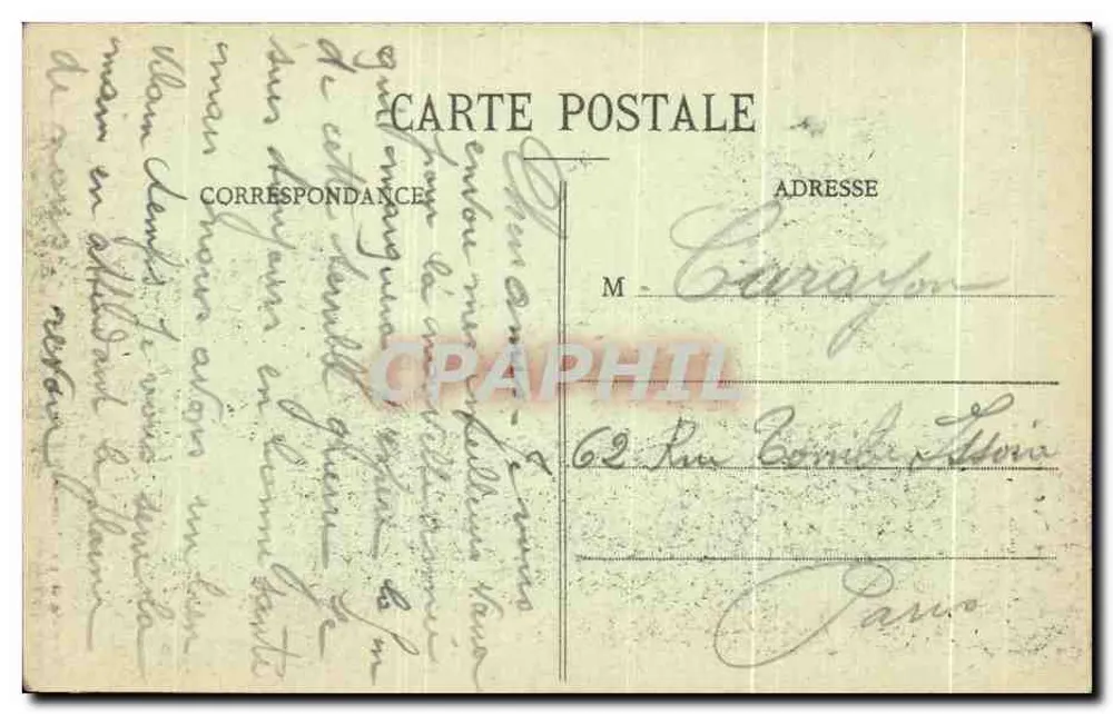 Rémerville — Rue Principale após combates — E. Bastion, lib. éd., Luner ville, N° 2208 - Verso