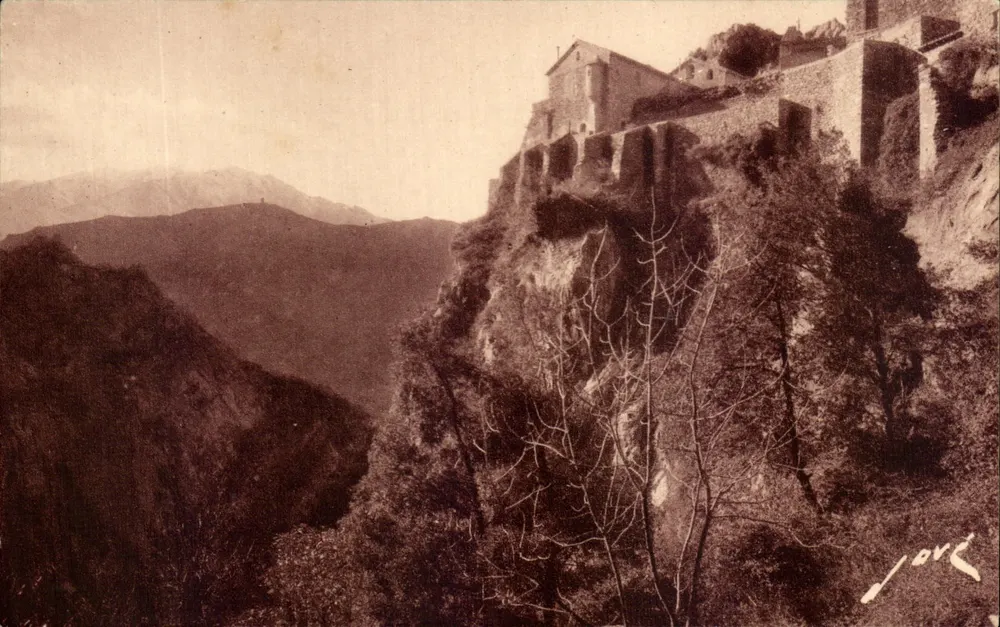 Saint-Martin-du-Canigou — Alte Abtei in den Felsen eingebettet — Éditions Jové, Pau (B.P.) - Vorderseite