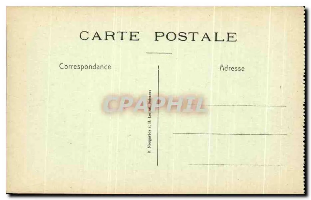 Chemin des Dames — Französische Batterieunterstände — Verlag H. Noyazède und H. Lesjant, Soissons - Rückseite