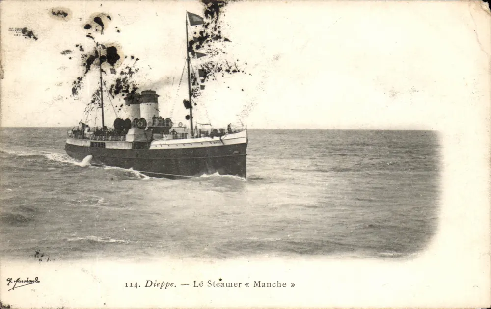 Dieppe — Le Steamer « Manche » — G. Faschau - Frente