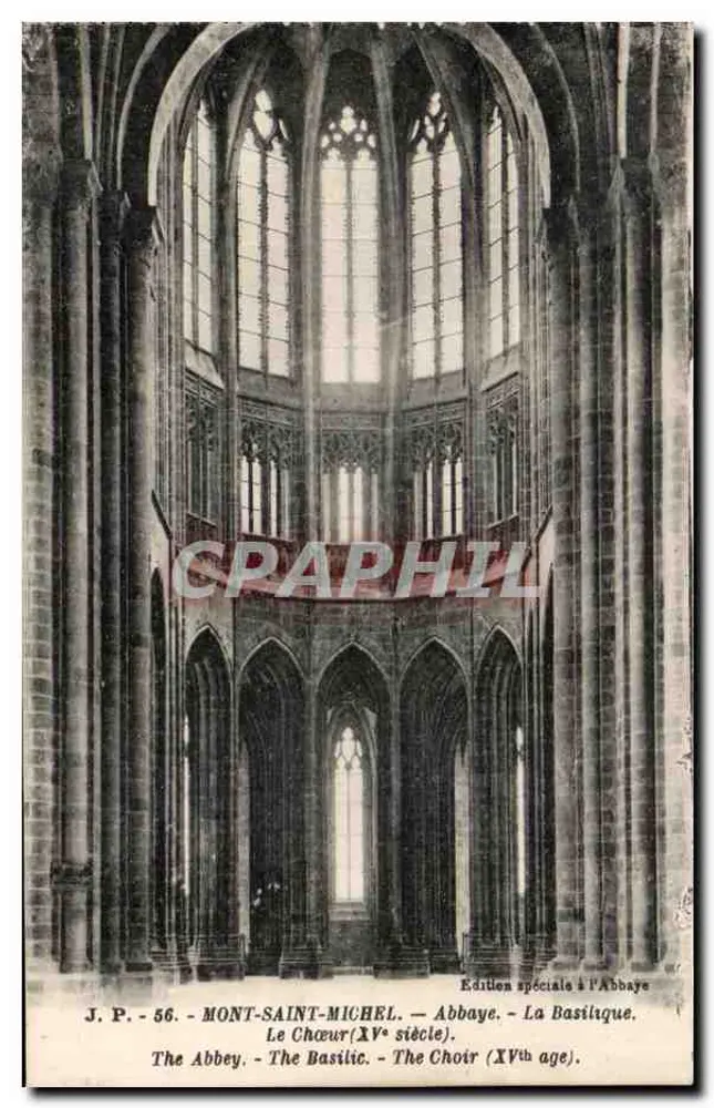 Mont-Saint-Michel - Abadia - A Basílica - O Coro (século XV) - J.P. - 56 - Frente