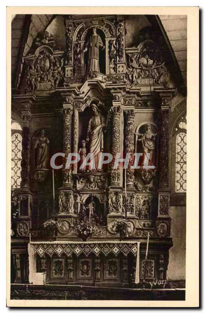 Innenraum der Kirche - Altar des heiligen Joseph — Guimiliau (Finistère) — Éditions d'Art YVC, Paris - Vorderseite