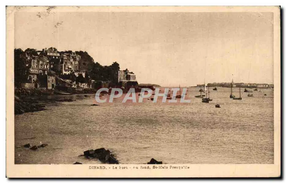 Dinard — Der Hafen — Im Hintergrund, St-Malo Presqu'île — Edition M. PAMBRU, Serie 2 N° 5 - Vorderseite