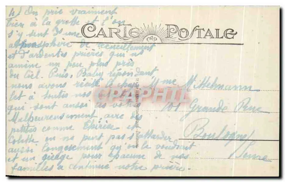 Pierrefitte - Entrada da Valee de Cauterets — editor não identificado, n° de série 1 - Verso
