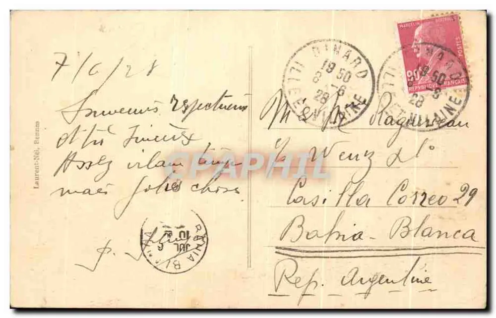 Küste von Émeraude - Dinard - Grün Vadelettes Hafen und Bric-à-Brac — Verlag J.N. (1874) - Rückseite