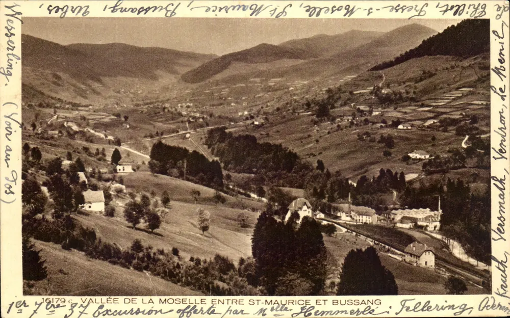 Tal der Mosel zwischen St-Maurice und Bussang — Ausflug von Frau Hemmerlé — Fellerling, Obernach - Vorderseite