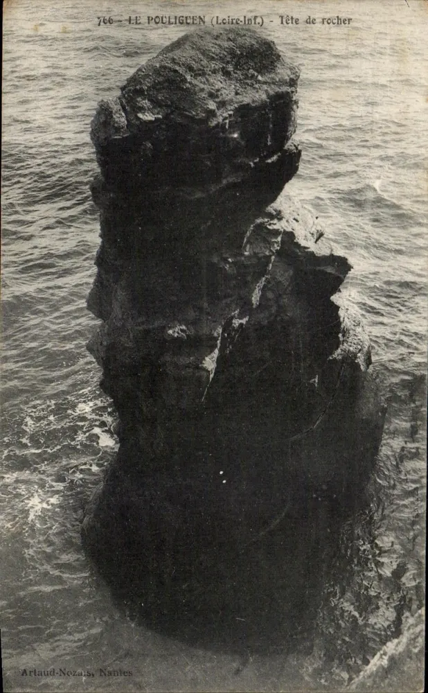 Le Pouligcen (Loire-Inf.) — Cabeça de rocha — Artaud-Nozaïs, Nantes - Frente