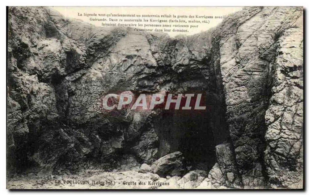 Gruta dos Korrigans — Pouliguen (Loire-Inférieure) — editor Groupe M. Nohant - Frente