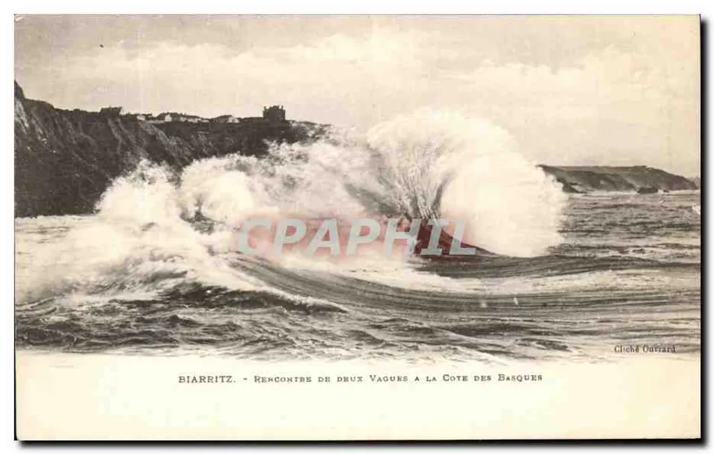 Biarritz — Encontro de duas ondas na Costa dos Bascos — Cluché Ouvrard - Frente