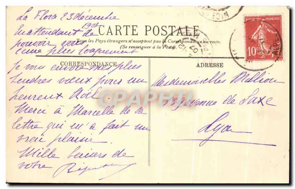 Isola di Saint-Honorat — Un Coup de Mer — LL. — n° 741 - Verso