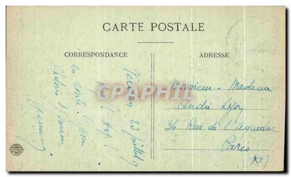Verdun 1918 — Ansicht des Forts Vaux — Verleger L. SONTARY - Rückseite