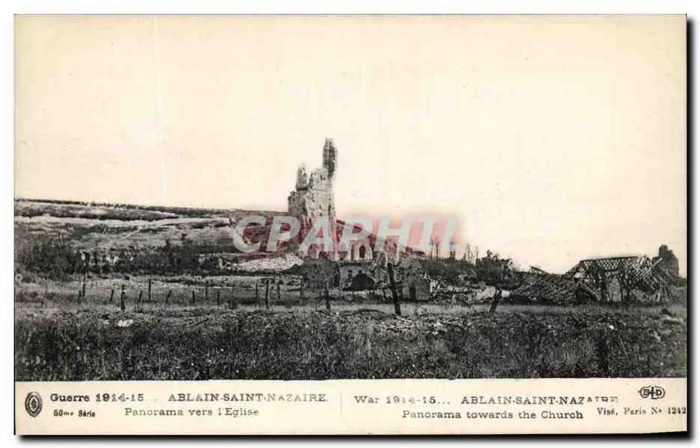 Ablain-Saint-Nazaire — Panorama zum Kirchlein — Visé, Paris N° 1212 - Vorderseite