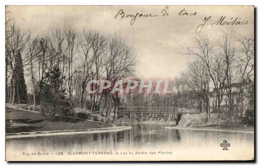 Glermont-Ferrand, Ansicht des Sees des Jardin des Plantes — Puy-de-Dôme - 128 — unbekannter Verleger - Vorderseite