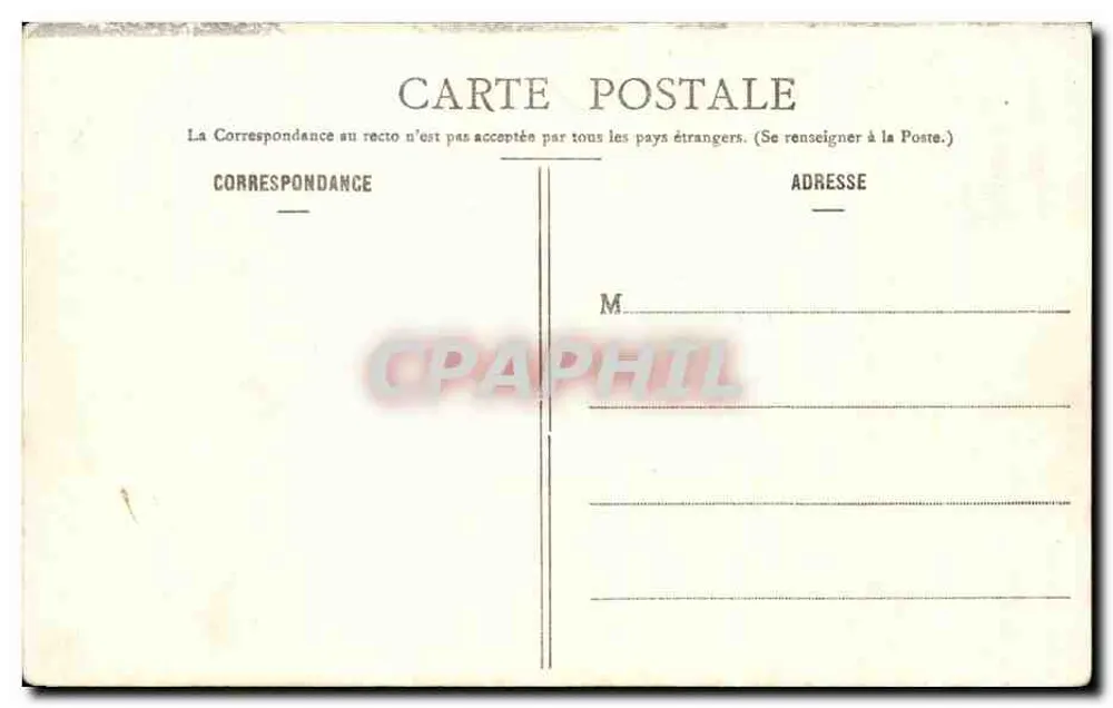 Vic-sur-Aisne — Gräben und Schlossbrücke (Westseite) — Unbekannter Verlag, Nr. 3 - Rückseite