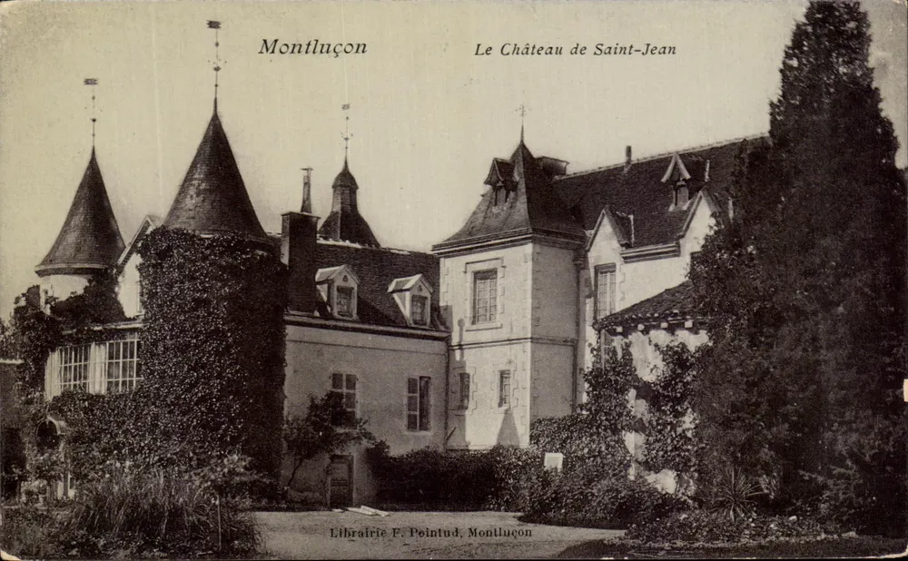 Montluçon — O Castelo de Saint-Jean — Livraria F. Peintud, Montluçon - Frente