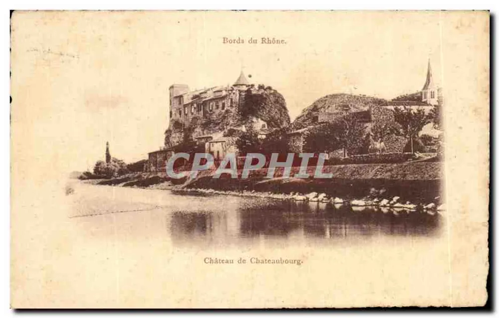 Rande van de Rhône — Kasteel van Châteaubourg — Drukkerij P. Peyrouse, Valence - Voorkant