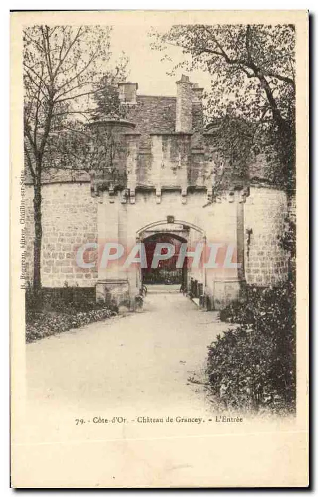Castelo de Grancey — A Entrada — J. Boureau, Châtillon-sur-Seine - Frente