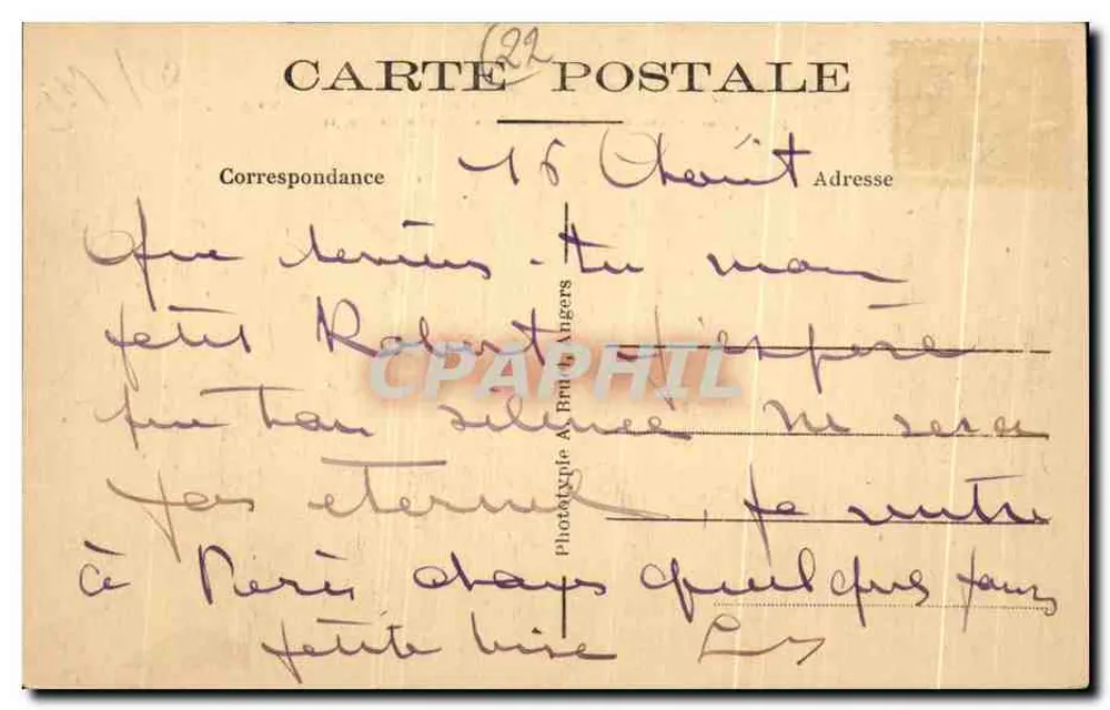 Pleumanech — Castelo de Costaérès — A. B. n°213 - Verso