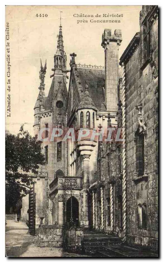 Castelo de Kériolet perto de Concarneau — A Abside da Capela e o Claustro — Editor L. Abside da Capela e o Claustro, n° 4410 - Frente