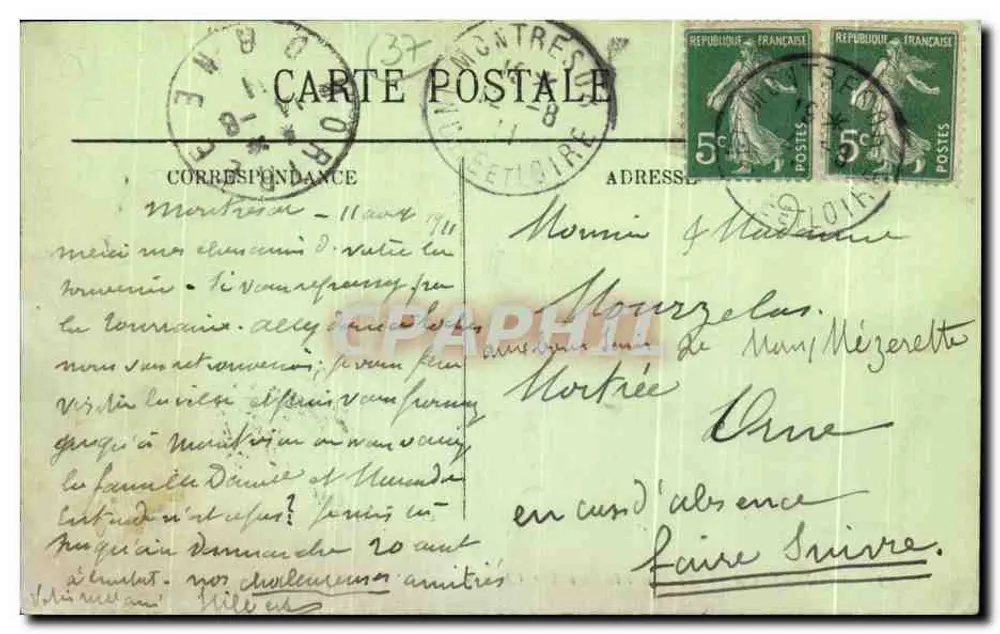 Montresor — Ansicht des Indrois und des Schlosses — LL. — N°19 - Rückseite