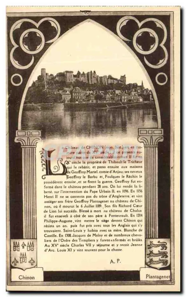 Castelo de Chinon — História e personagens — A.P. Plantagenet - Frente