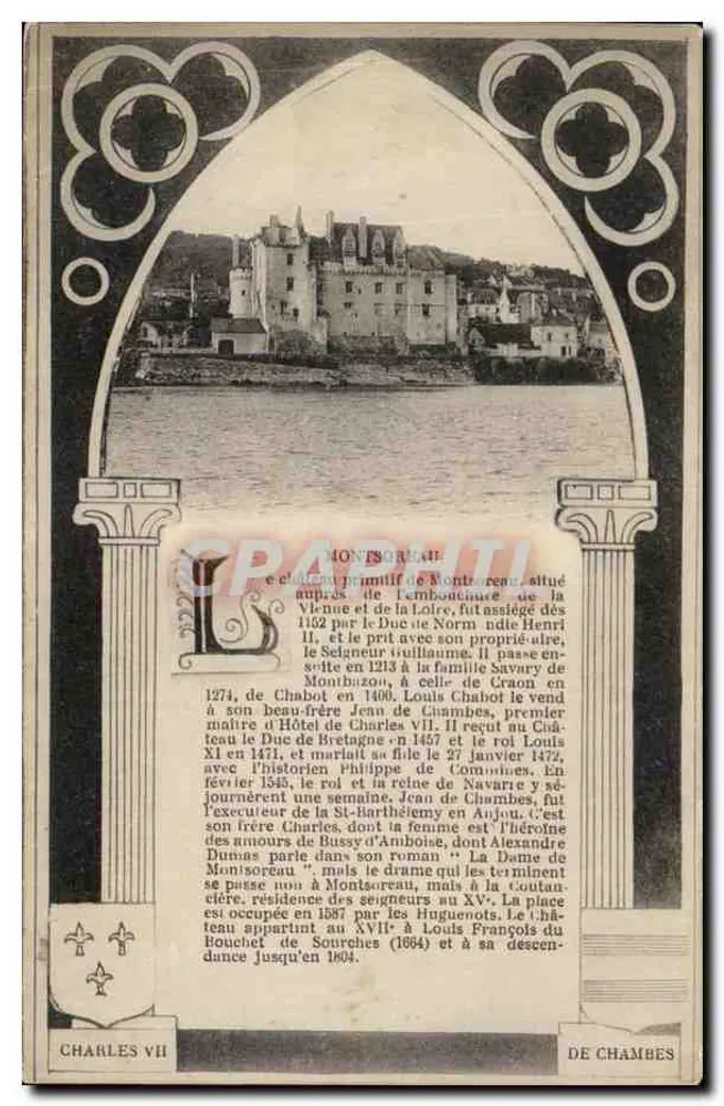 Montsoreau — Castelo sobre o Loire — Editor Levé & Cie, Paris - Frente