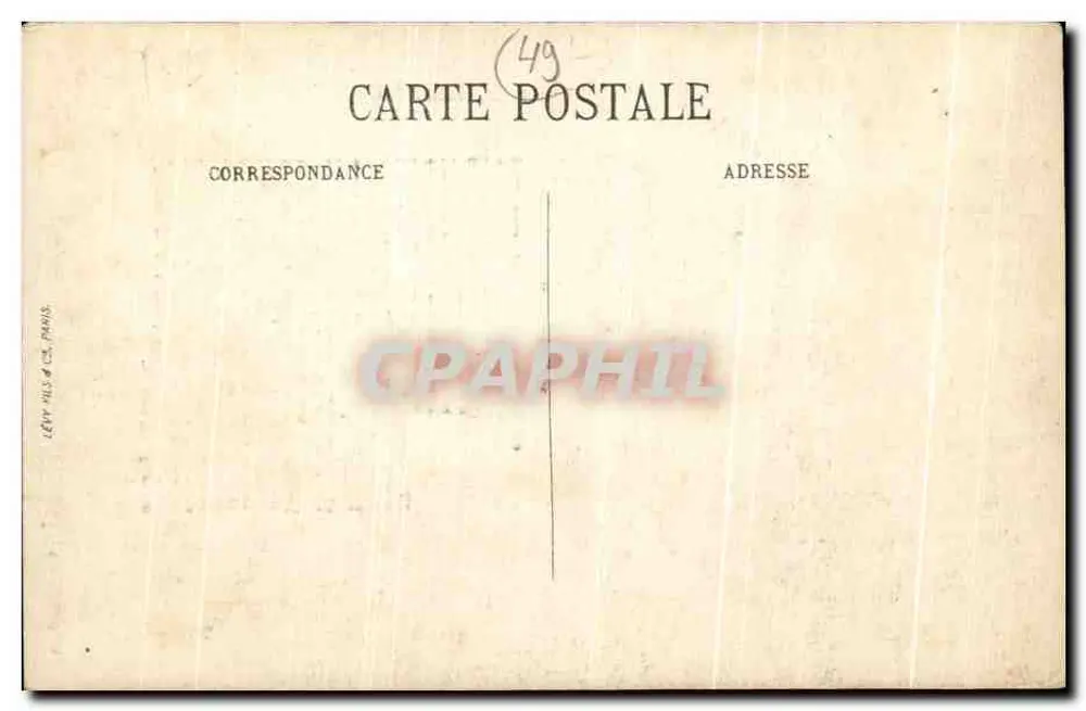 Montsoreau — Castelo sobre o Loire — Editor Levé & Cie, Paris - Verso