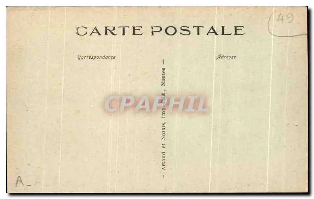 Schloss Chalain-la-Potherie — Umgebung von Segré und Candé (M.-et-L.) — Artand et Nozais, Imp. Edit. - Rückseite