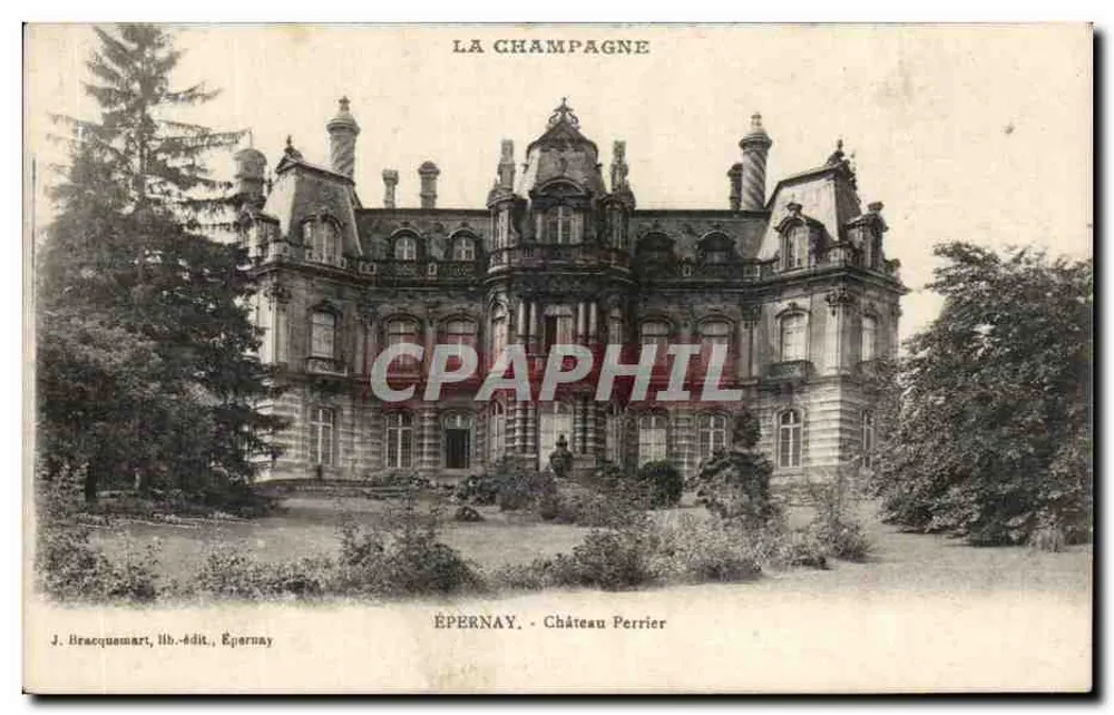 Épernay - Kasteel Perrier — J. Bracquemart, Épernay - Voorkant